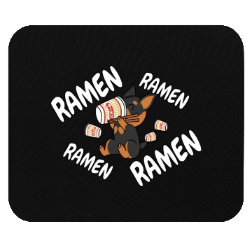 Discover Miniature Pinscher Instant Ramen Noodles Mouse Pads