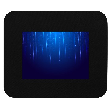 Discover Navy Blue Glowing Neon Dots Mouse Pads