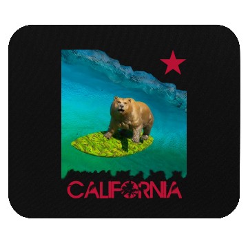 Discover SURFING BEAR , on california Mouse Pads
