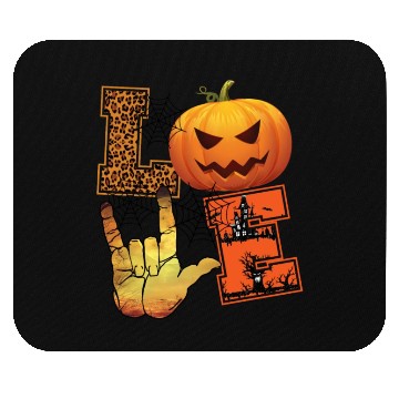 Discover Halloween Love Pumpkin Mouse Pads