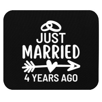 Discover Just Married 4 Years Ago Wedding Anniversary Mouse Pads
