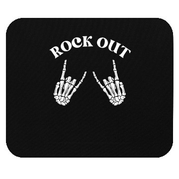 Discover rock out skeleton hand pace sign rock and roll Mouse Pads