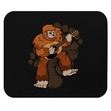Discover Bigfoot Guitar Sasquatch Playing Guitar Mouse Pads