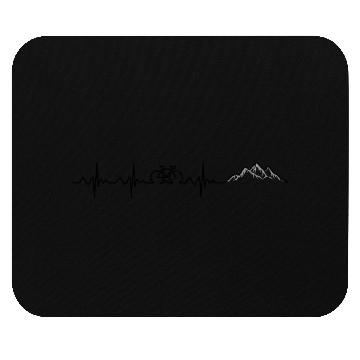 Discover Heartbeat mountain bike Mouse Pads