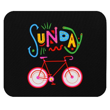 Discover Riding Bicycle Sunday Mouse Pads