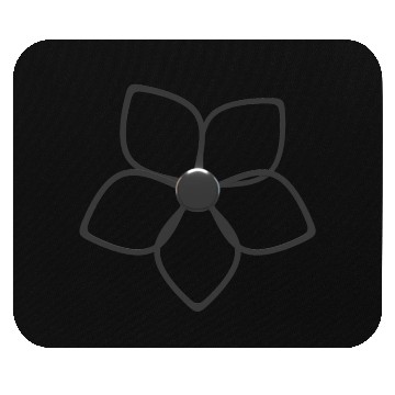 Discover Abstract 3D Metallic Silver Flower Mouse Pads