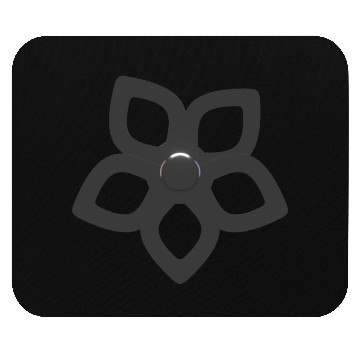 Discover Metallic Silver Abstract Flower Cutout Petals Mouse Pads