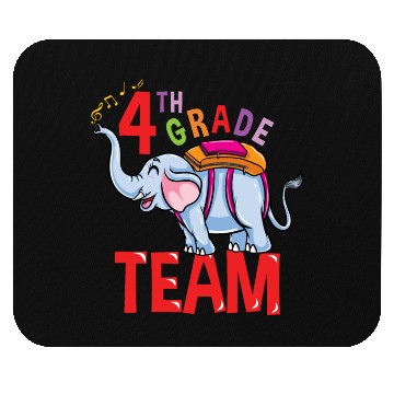 Discover Back To School Elephant 4th Grade Team Mouse Pads