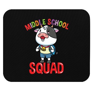 Discover Cow Back To School Middle School Squad Mouse Pads
