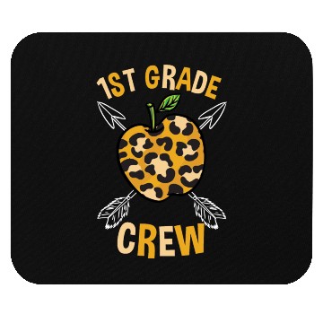 Discover 1st Grade Back To School Crew Leopard Print Mouse Pads