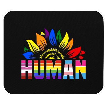 Discover Human Sunflower Rainbow LGBT -Tolerance Love Ga Mouse Pads