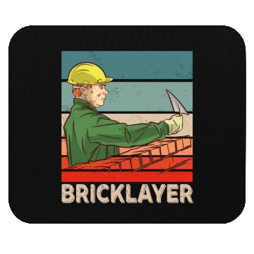 Discover Bricklayer Bricklaying Mason Brick Mouse Pads