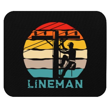 Discover Lineman Retro Vintage Mouse Pads