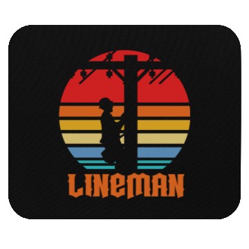 Discover Lineman Retro Vintage Mouse Pads