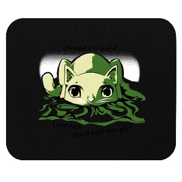 Discover green cat Mouse Pads