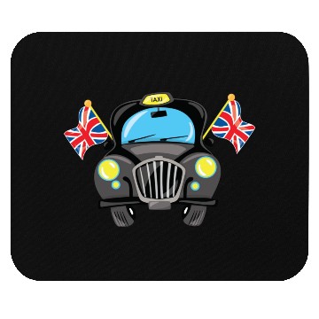 Discover Taxi Hackney the black cab in London Mouse Pads