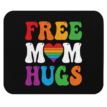 Discover Free Mom Hugs Pride Mouse Pads Rainbow Heart LGBT Pride