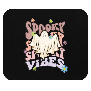 Discover Spooky Season Retro Wavy Halloween Ghost Mouse Pads