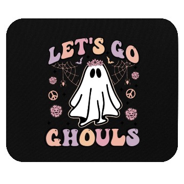 Discover Let's Go Ghouls Scary Retro Ghost Gift For Girls Mouse Pads