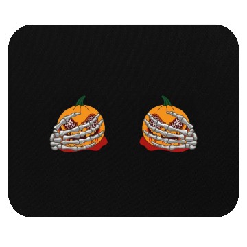 Discover Halloween Pumpkin Boob Skeleton Hand Mouse Pads