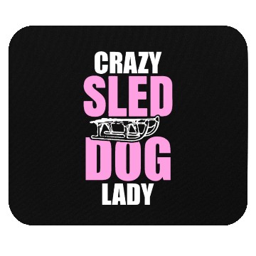 Discover Womens Crazy Sled Dog Lady Mouse Pads