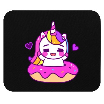 Discover Unicorn Donut Design Mouse Pads