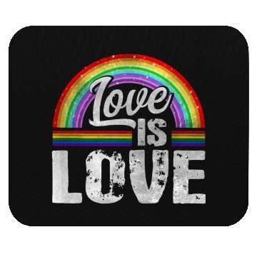 Discover Love is Love - Rainbow Tolerance LGBT Gay Pride Mouse Pads
