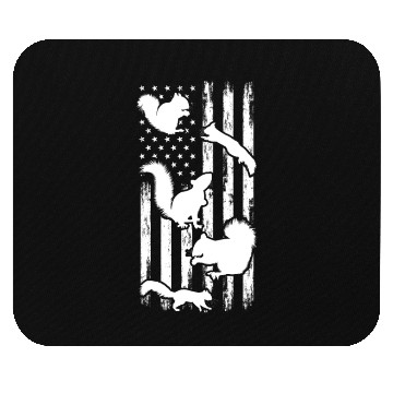 Discover Cute Squirrel US Flag Squirrel American Flag Mouse Pads