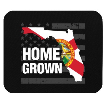 Discover Florida Homegrown American Flag Mouse Pads