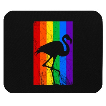 Discover LGBT Flamingo Rainbow Flag Mouse Pads