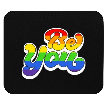 Discover Be You, LGBT Rainbow Mouse Pads