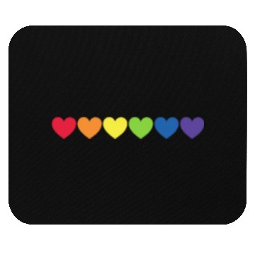 Discover Heart LGBT Rainbow Flag Mouse Pads