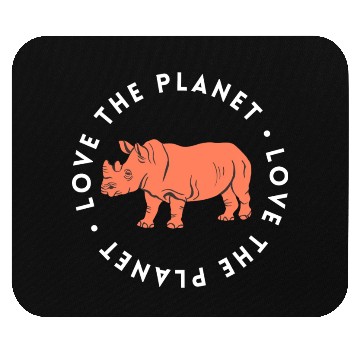 Discover Love the Planet - Rhino Mouse Pads