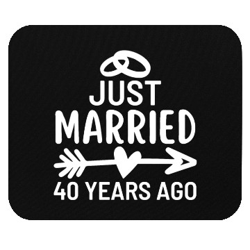 Discover Just Married 40 Years Ago Wedding Anniversary Mouse Pads