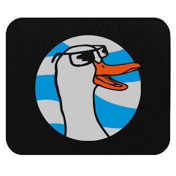 Discover Logo Circle Sunglasses Goose Mouse Pads