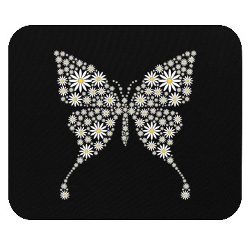 Discover Cute Daisy Butterfly Women Gardening Flower Mouse Pads