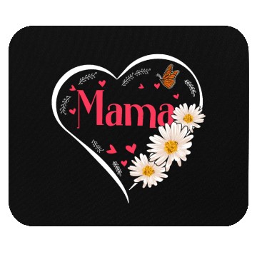 Discover Mama Daisy Flower Heart Women Mouse Pads