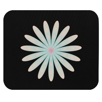 Discover Blue and Coral Flower Mouse Pads