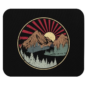 Discover Mountains sun vintage Mouse Pads