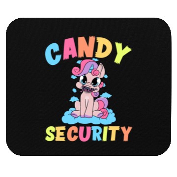 Discover Candy Security Funny Easy Unicorn Halloween Costum Mouse Pads