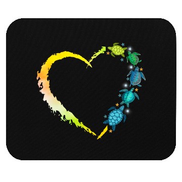 Discover Sea Turtle Heart Animal Lover Mouse Pads