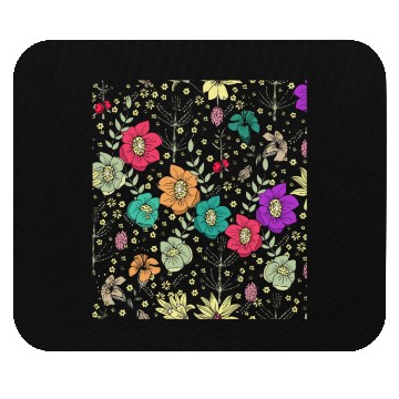 Discover Flowers Women Floral Colorful Wildflower Mouse Pads