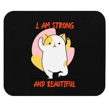 Discover strong and beautiful cat. Mouse Pads