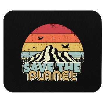Discover Save The Planet Retro Climate Change Mouse Pads