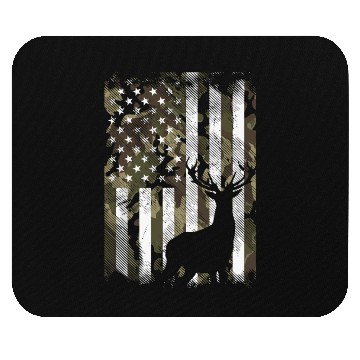 Discover Camo American Flag Deer Hunter Hunting Mouse Pads