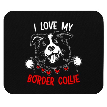 Discover I Love My Border Collie Dog Lover Puppy Paw Love Mouse Pads