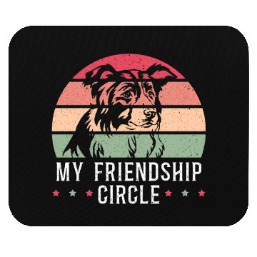 Discover My Friendship Circle Dog Puppy Paw Border Collie Mouse Pads