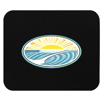 Discover Surf Sunrise Oval Mouse Pads