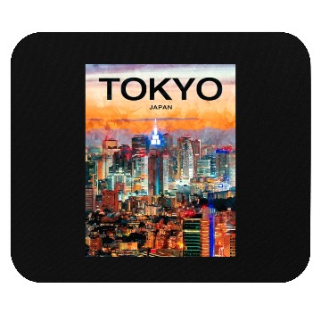 Discover Tokyo, Japan, Skyline Mouse Pads