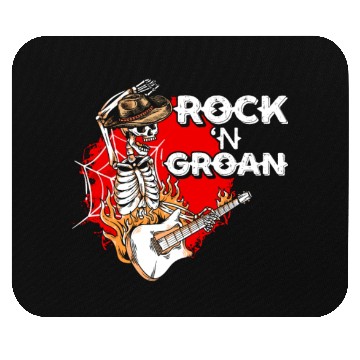 Discover Halloween Cowboy Skeleton Rocker Hand Rock Mouse Pads